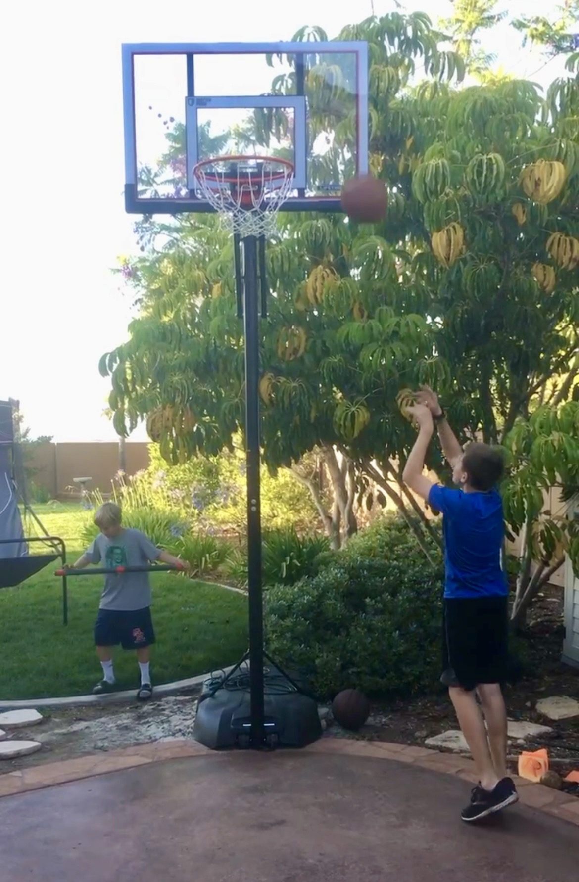 Henry Woodmansee basketball training session